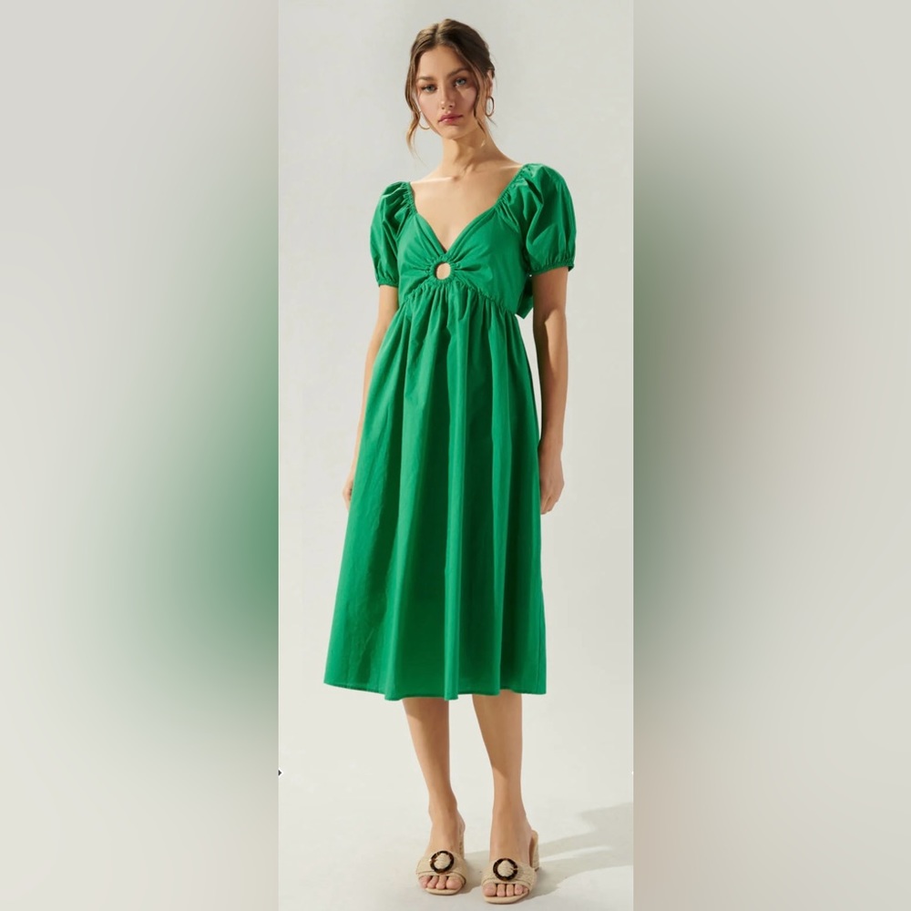 Sadie O Ring Tie Back Midi Dress
